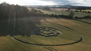 aerial of Easton Royal from ccc