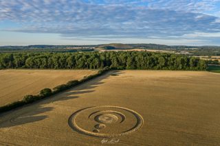 aerial of Cley Hill from ccc