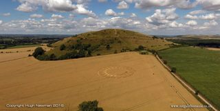 aerial of Cley Hill from ccc