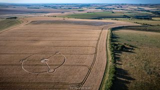aerial of Milk Hill from ccc
