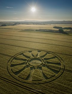 aerial of Barbury Castle