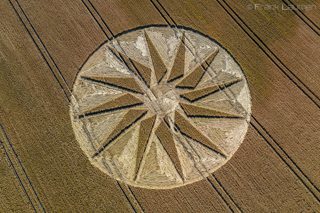 aerial of Westbury White Horse