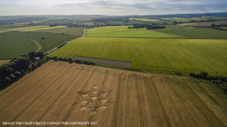 aerial of Badbury Rings from ccc