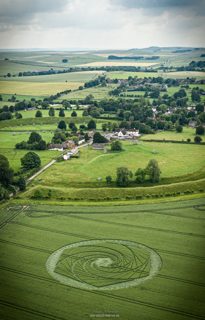 aerial of Avebury Stone Circle from ccc