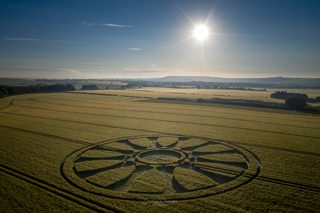 aerial of Barbury Castle