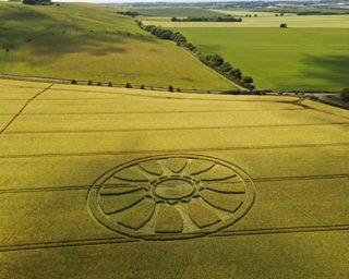aerial of Barbury Castle from ccc