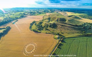 aerial of Cley Hill from ccc
