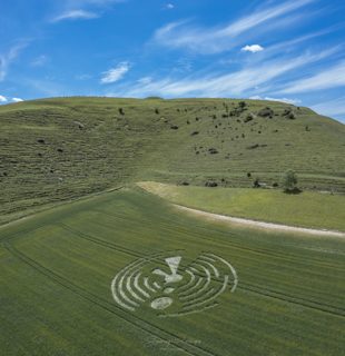 aerial of Cley Hill from ccc