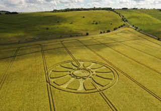 aerial of Barbury Castle from ccc