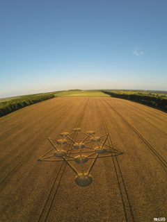 aerial of Badbury Rings from ccc