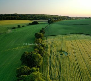 aerial of Cley Hill from ccc