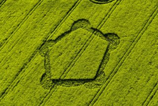 aerial of Hill Barn