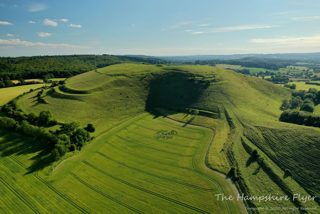 aerial of Cley Hill from ccc