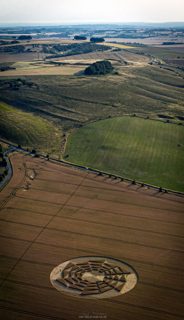 aerial of Barbury Castle from ccc