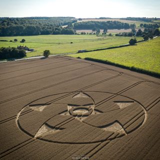 aerial of Blandford Forum from ccc