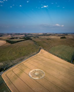 aerial of Barbury Castle from ccc