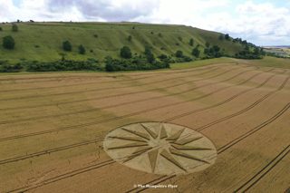 aerial of Westbury White Horse from ccc