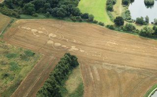 aerial of Roydon from ccc