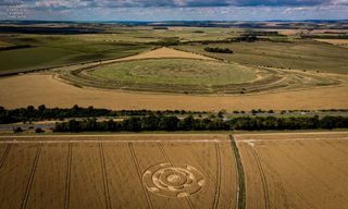 aerial of Yarnbury Castle from ccc