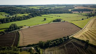 aerial of Blandford Forum from ccc