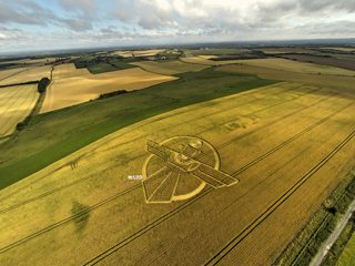 aerial of Barbury Castle