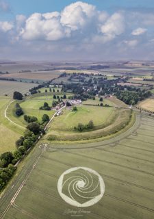 aerial of Avebury Stone Circle