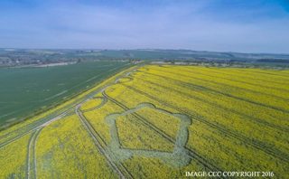 aerial of Hill Barn from ccc