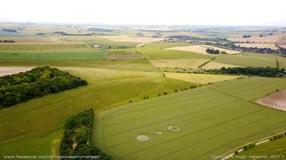 aerial of East Kennett from ccc