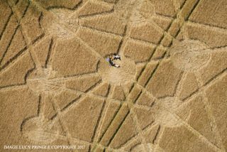 aerial of Badbury Rings from ccc