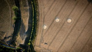 aerial of Avebury Stone Circle