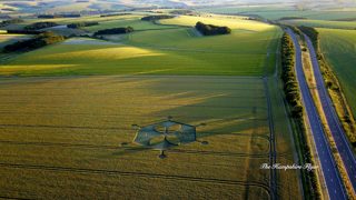 aerial of Yarnbury Castle