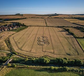 aerial of Bishops Cannings