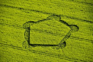 aerial of Hill Barn