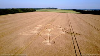 aerial of Badbury Rings from ccc