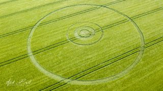 aerial of Bishop's Cannings Down from ccc