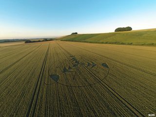 aerial of Hackpen Hill from ccc