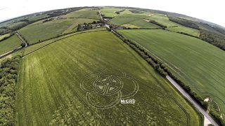 aerial of Blandford Forum from ccc