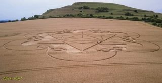 aerial of Cley Hill from ccc