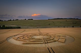 aerial of Barbury Castle from ccc