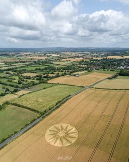 aerial of Westbury White Horse from ccc