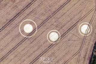 aerial of Avebury Stone Circle from ccc