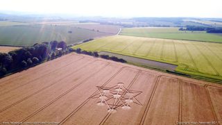 aerial of Badbury Rings from ccc