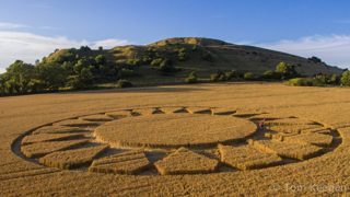 aerial of Cley Hill from ccc