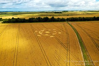 aerial of Yarnbury Castle from ccc