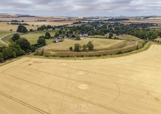 aerial of Avebury Stone Circle from ccc