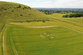 aerial of Cley Hill from ccc