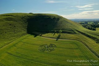 aerial of Cley Hill from ccc