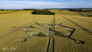 aerial of Yarnbury Castle