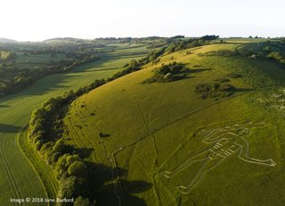 aerial of Buckland Down from ccc
