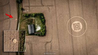 aerial of Wayland Smithy from ccc
